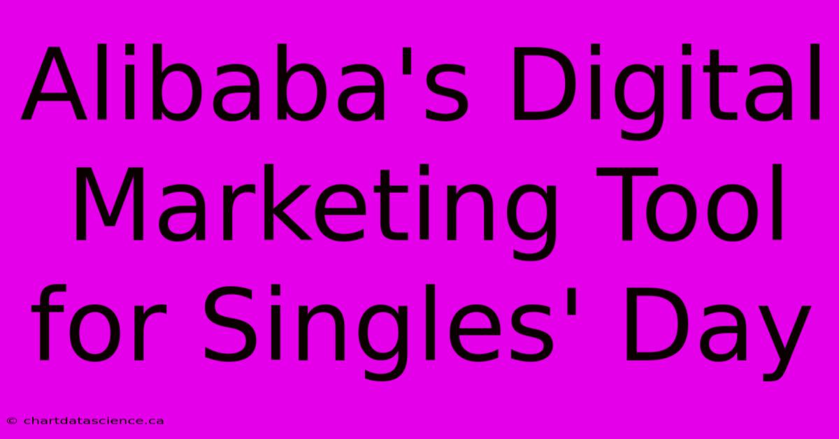 Alibaba's Digital Marketing Tool For Singles' Day