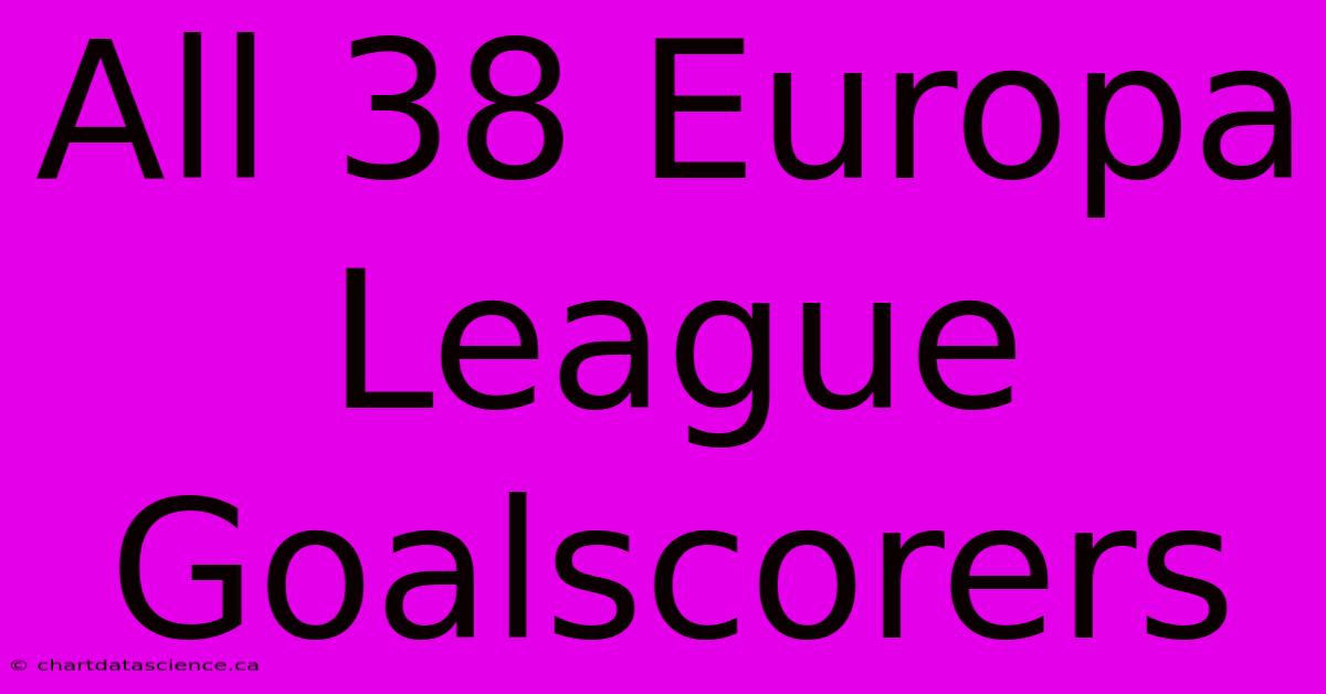 All 38 Europa League Goalscorers