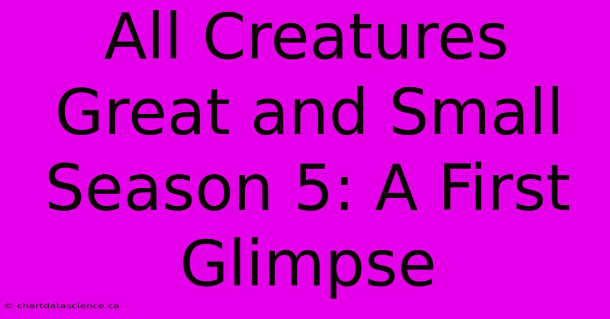 All Creatures Great And Small Season 5: A First Glimpse