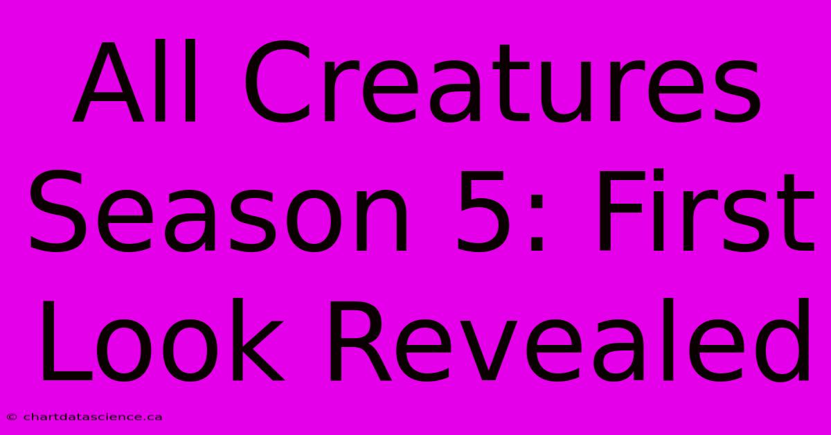 All Creatures Season 5: First Look Revealed