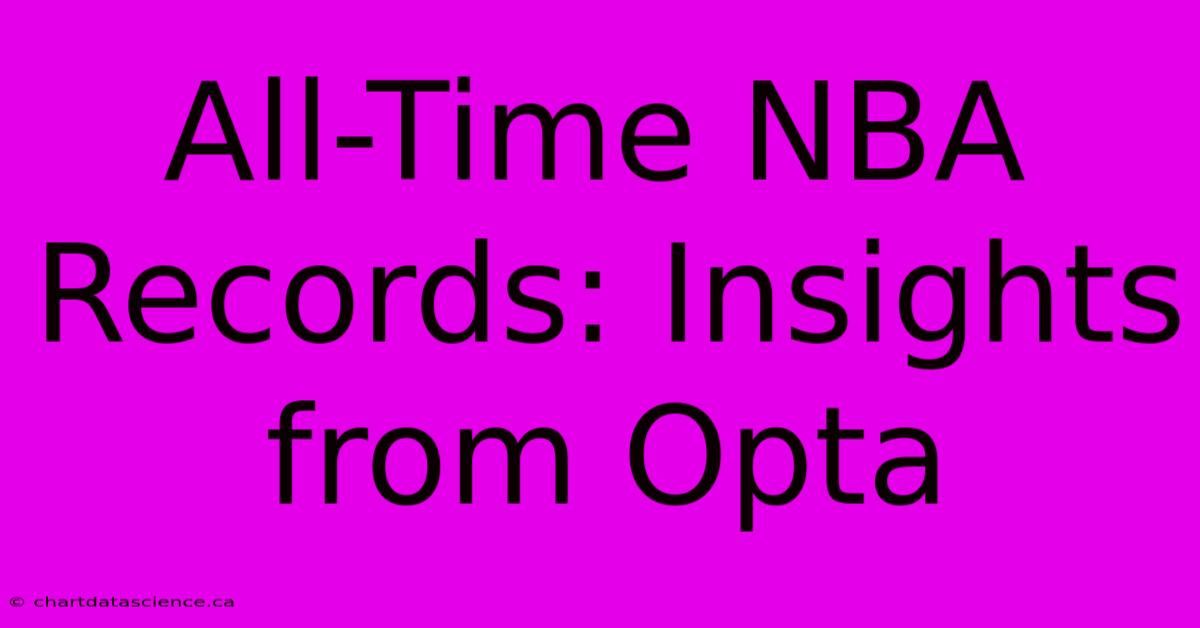 All-Time NBA Records: Insights From Opta