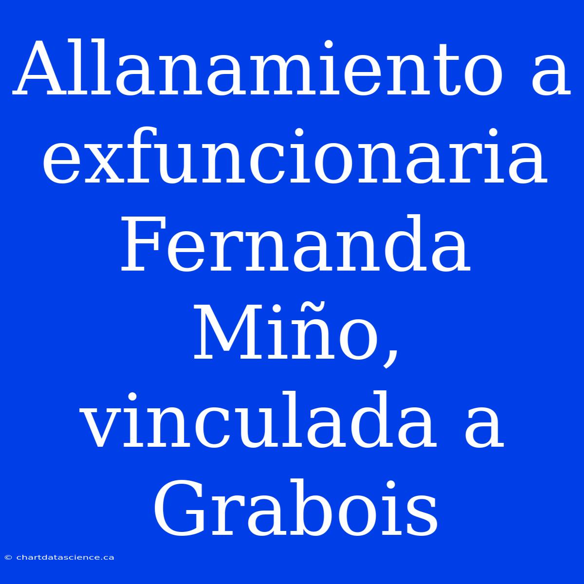 Allanamiento A Exfuncionaria Fernanda Miño, Vinculada A Grabois