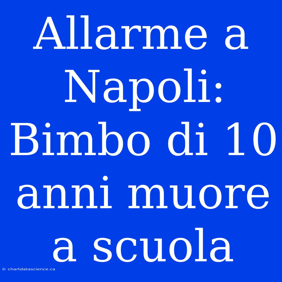 Allarme A Napoli: Bimbo Di 10 Anni Muore A Scuola