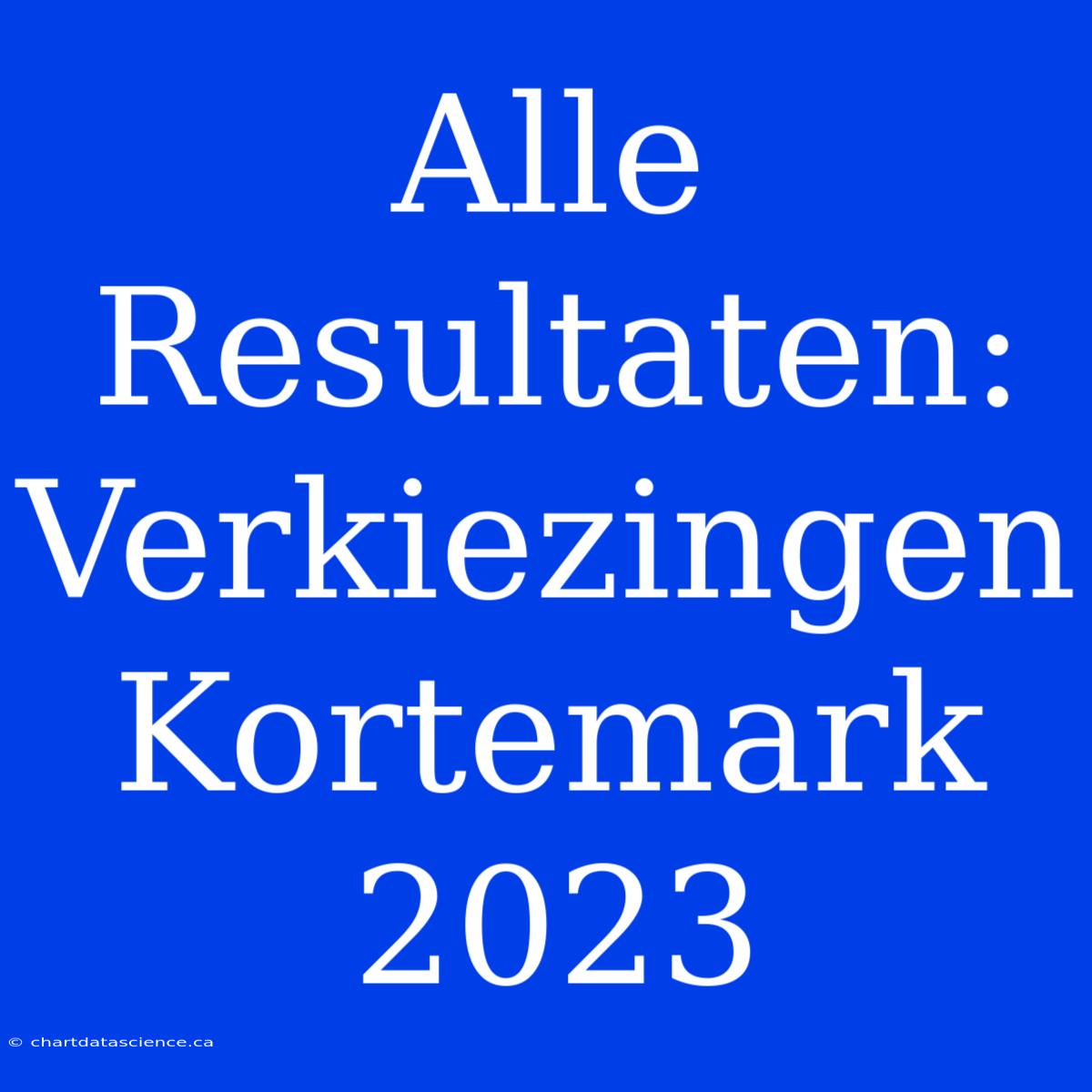 Alle Resultaten: Verkiezingen Kortemark 2023