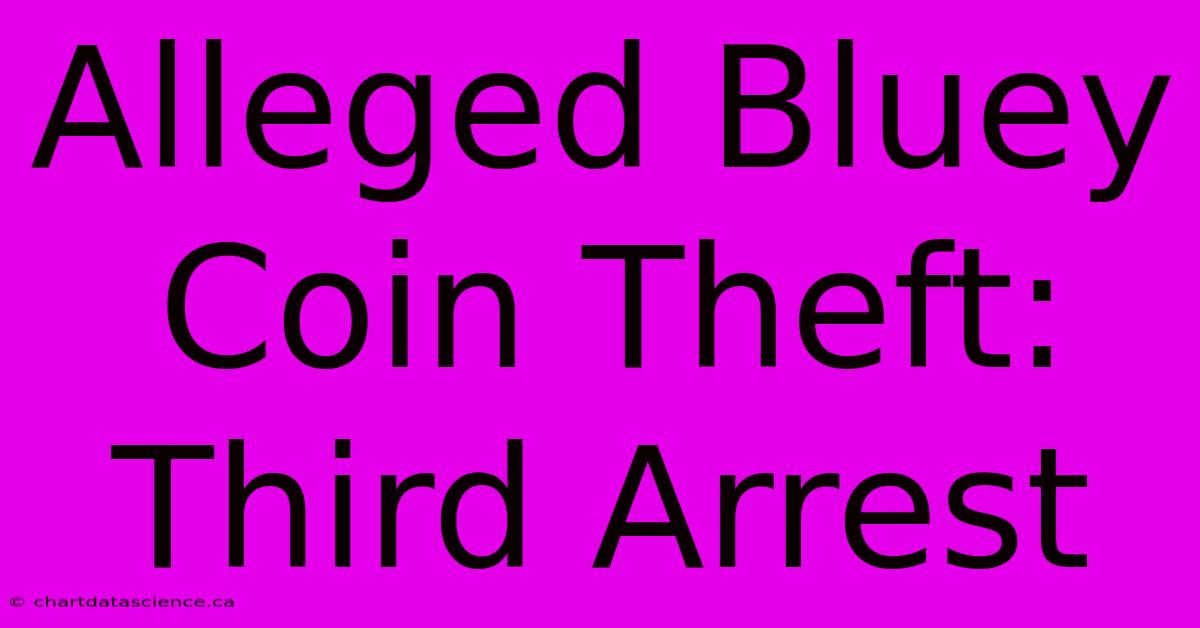 Alleged Bluey Coin Theft: Third Arrest