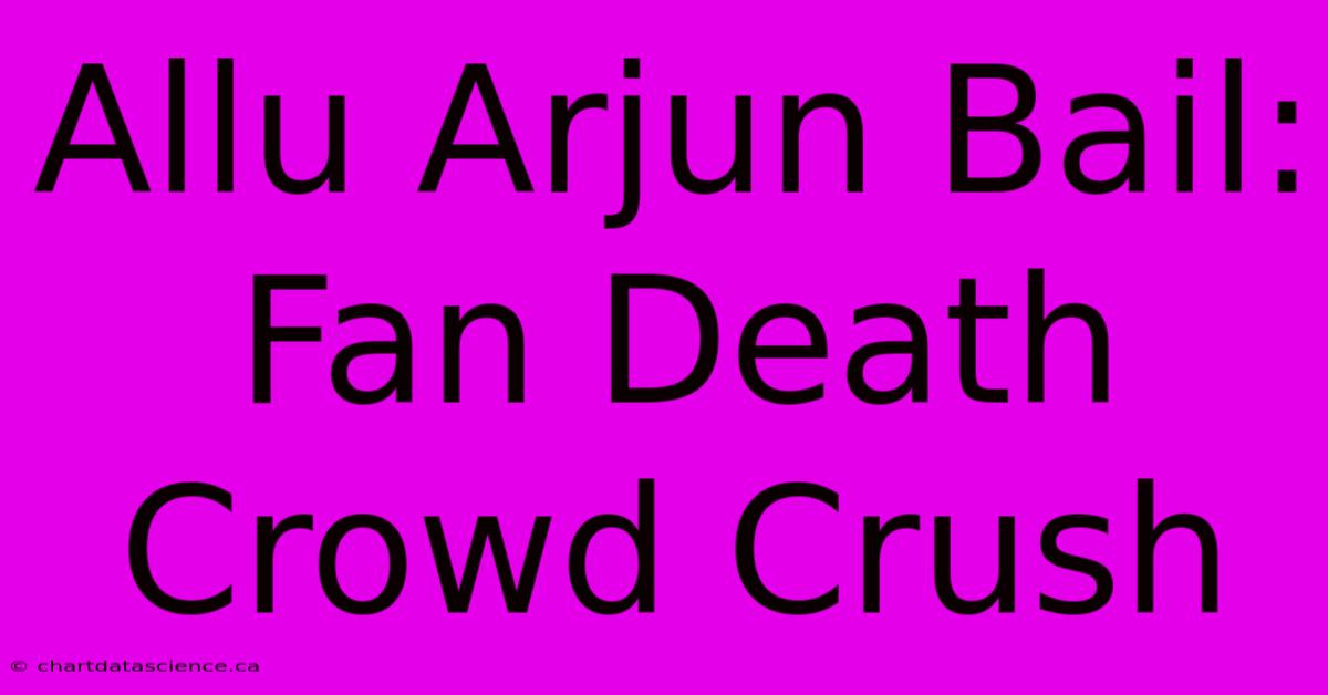 Allu Arjun Bail: Fan Death Crowd Crush