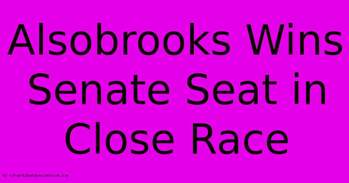 Alsobrooks Wins Senate Seat In Close Race