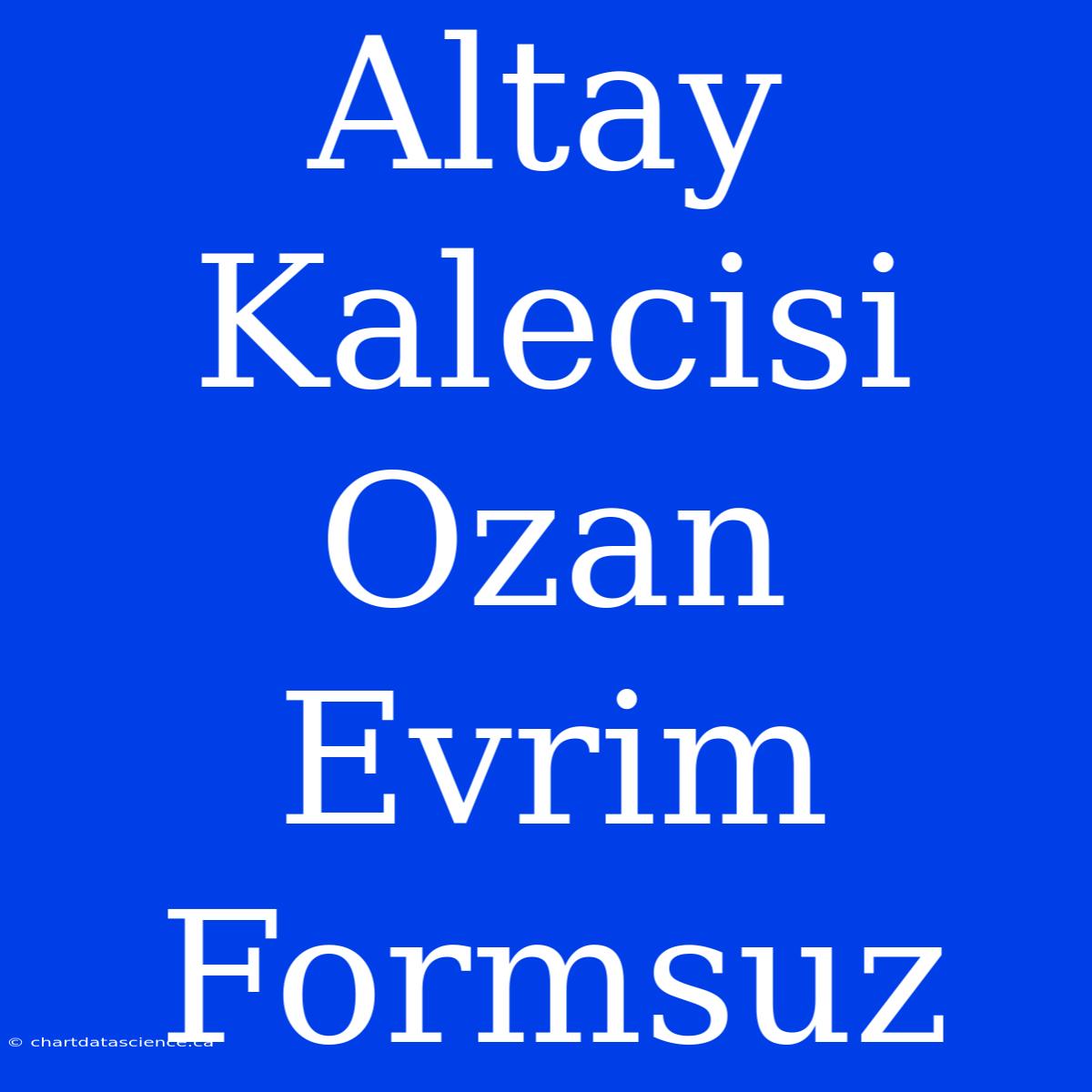 Altay Kalecisi Ozan Evrim Formsuz