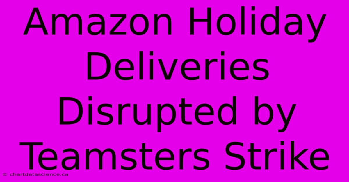 Amazon Holiday Deliveries Disrupted By Teamsters Strike