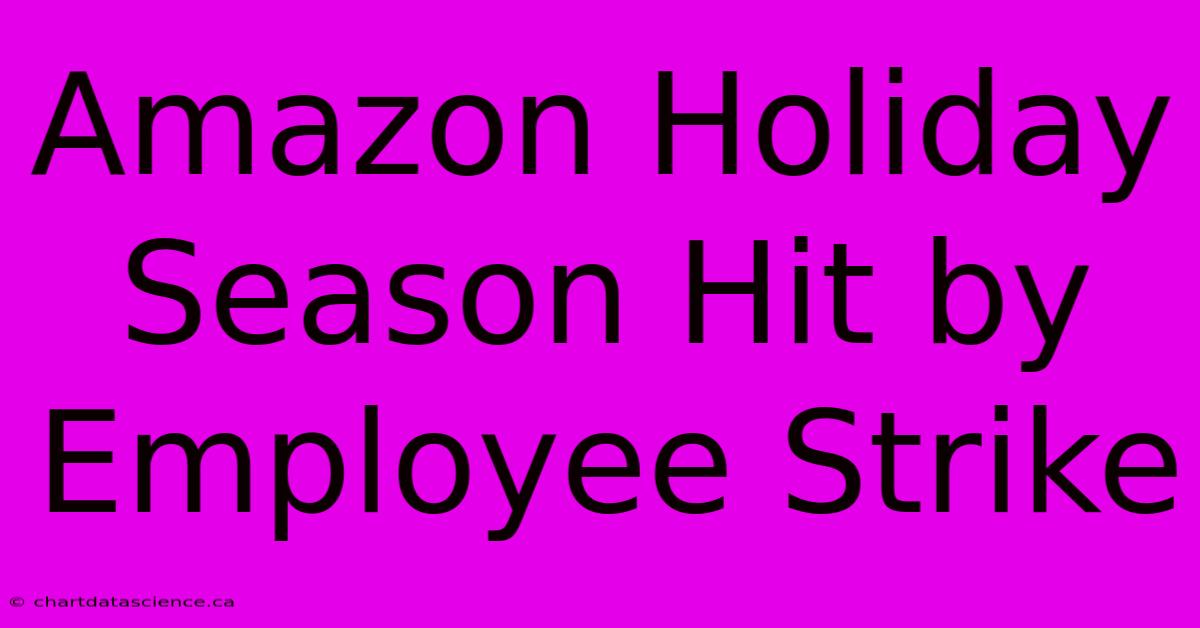 Amazon Holiday Season Hit By Employee Strike