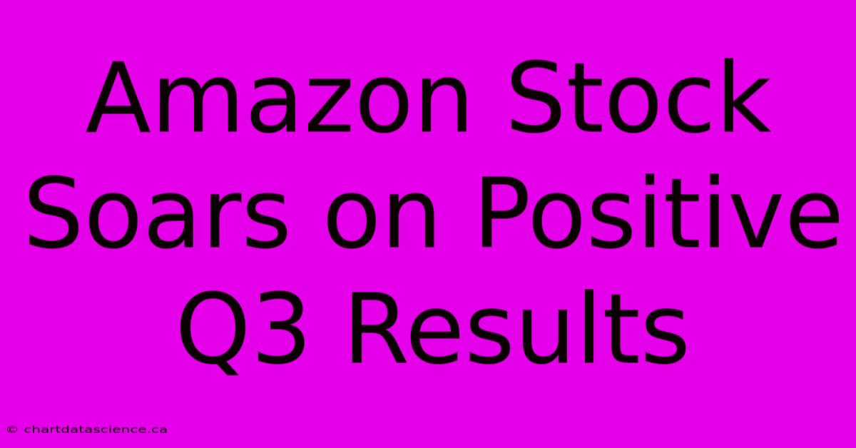 Amazon Stock Soars On Positive Q3 Results 