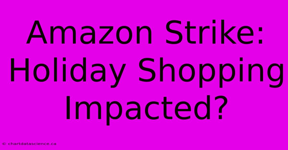 Amazon Strike: Holiday Shopping Impacted?