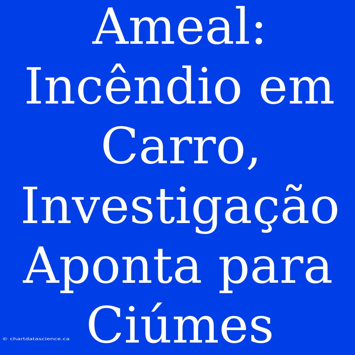 Ameal: Incêndio Em Carro, Investigação Aponta Para Ciúmes