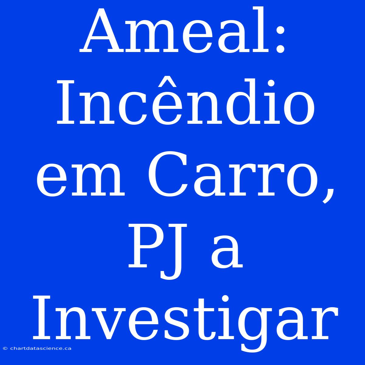 Ameal: Incêndio Em Carro, PJ A Investigar