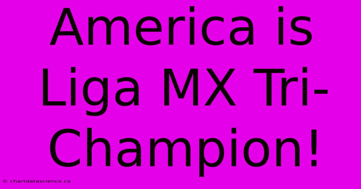 America Is Liga MX Tri-Champion!