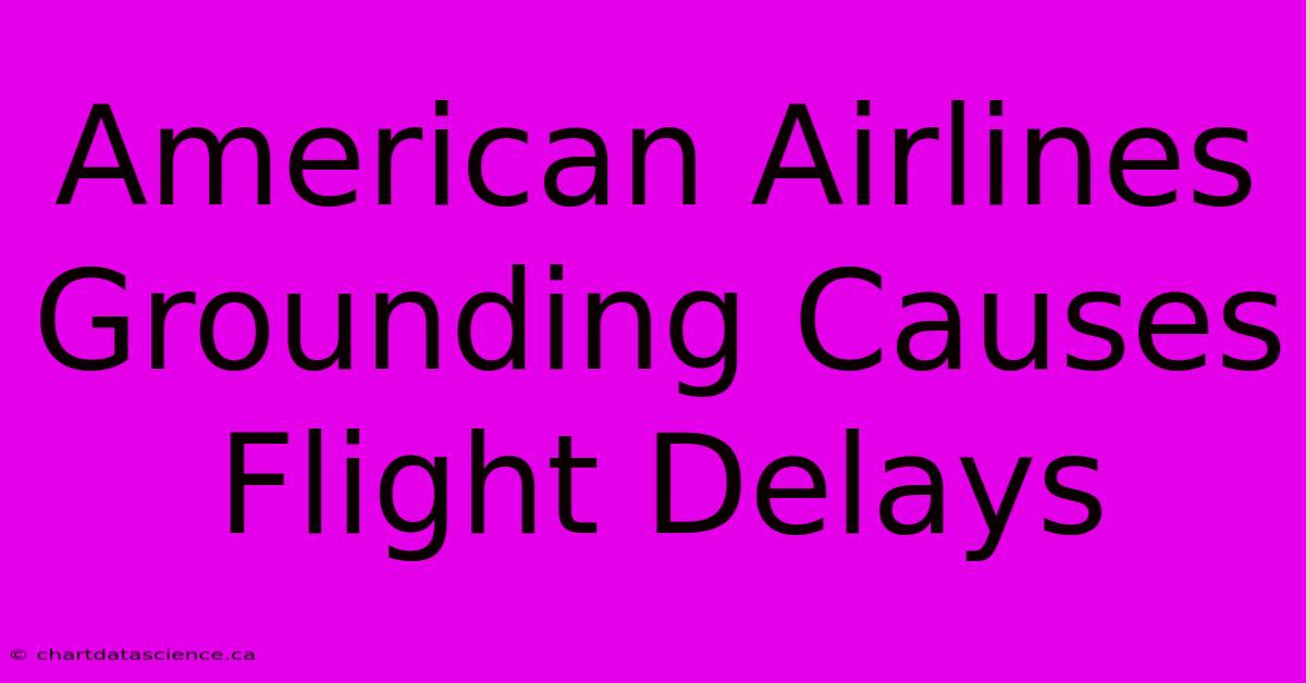 American Airlines Grounding Causes Flight Delays