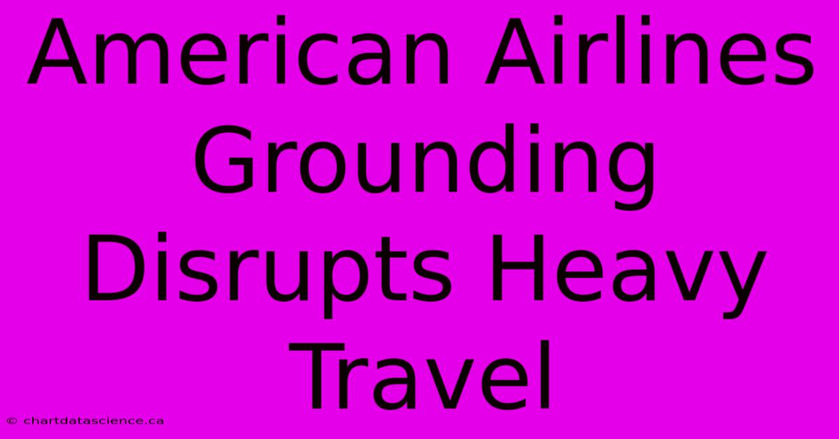 American Airlines Grounding Disrupts Heavy Travel