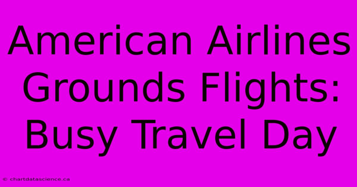 American Airlines Grounds Flights: Busy Travel Day