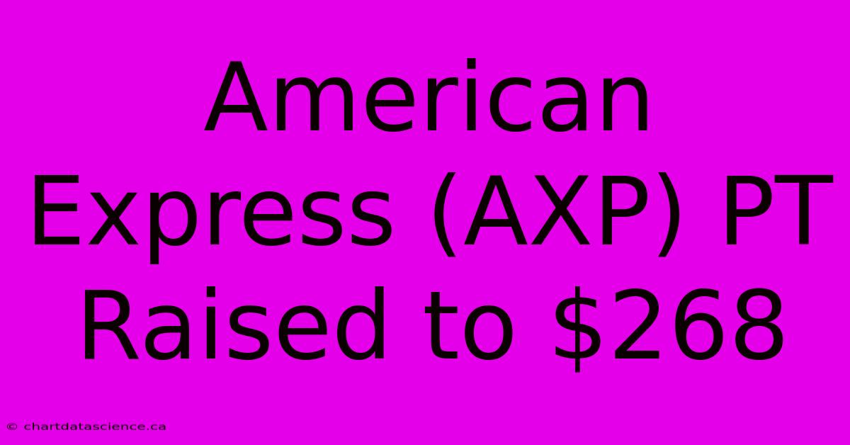 American Express (AXP) PT Raised To $268