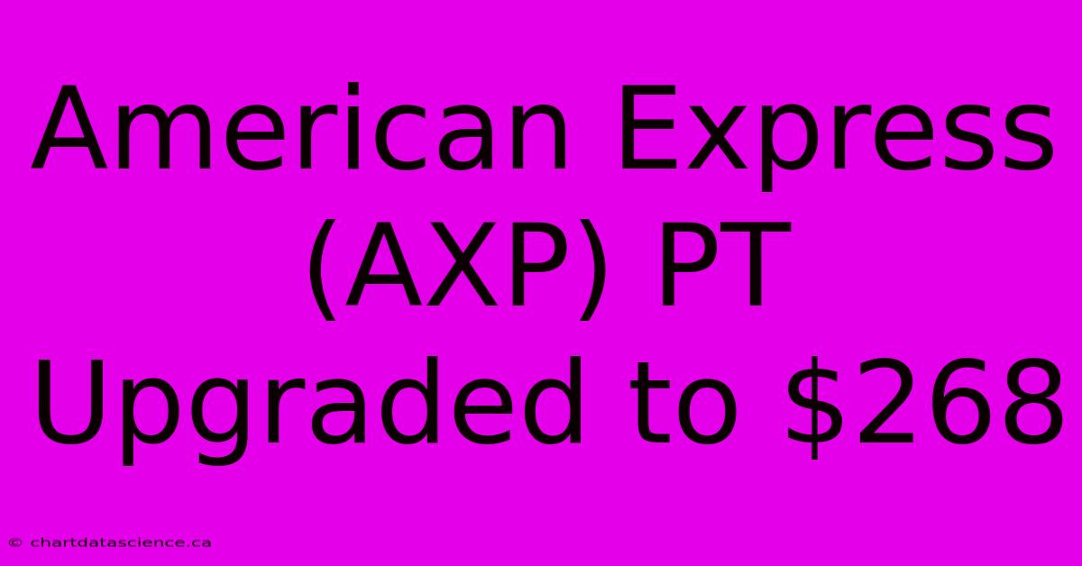 American Express (AXP) PT Upgraded To $268