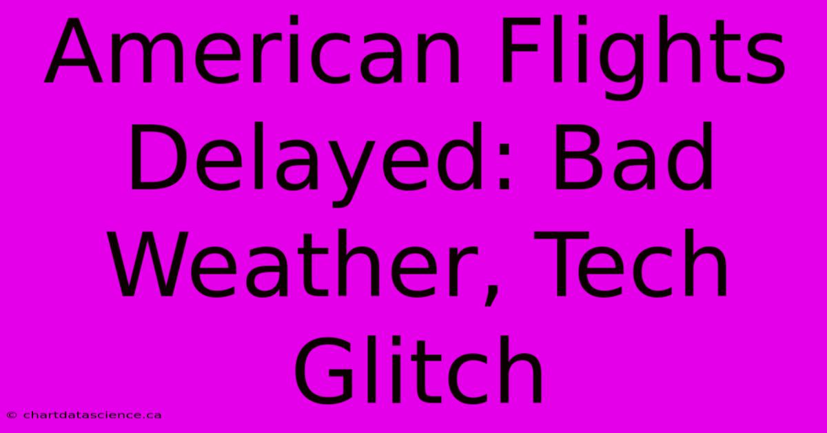 American Flights Delayed: Bad Weather, Tech Glitch