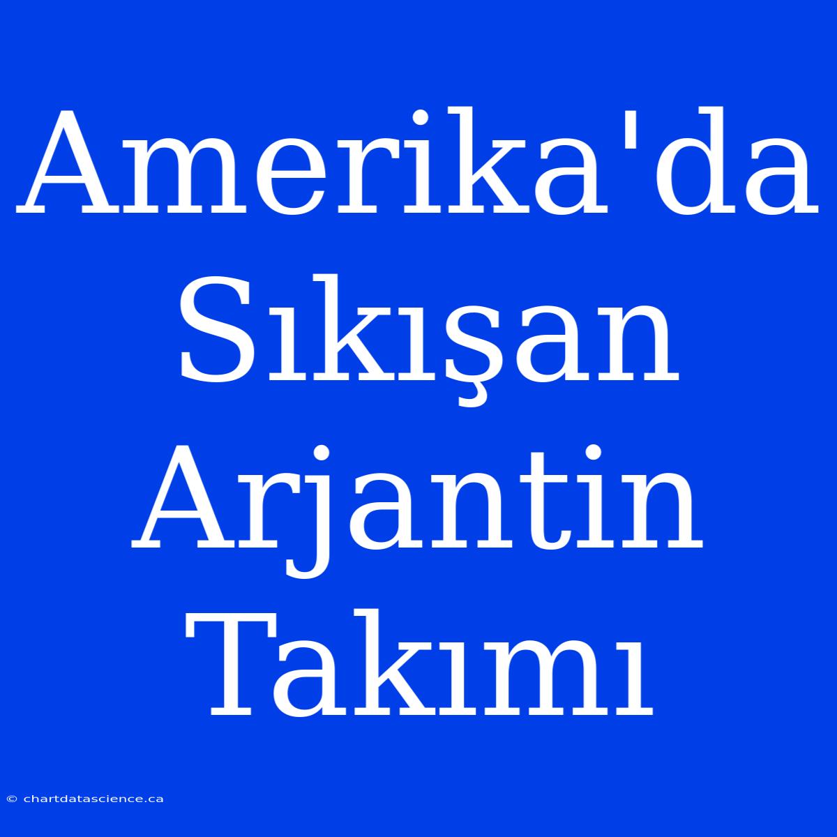 Amerika'da Sıkışan Arjantin Takımı