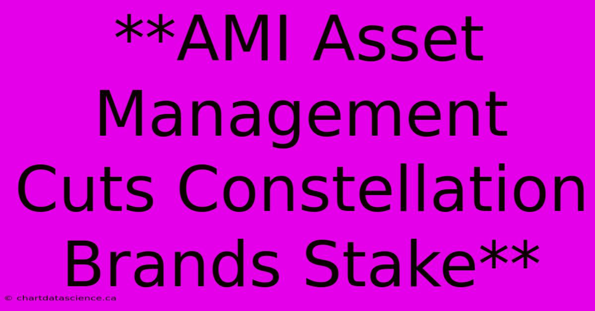 **AMI Asset Management Cuts Constellation Brands Stake**