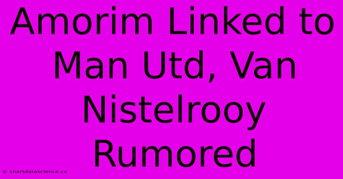 Amorim Linked To Man Utd, Van Nistelrooy Rumored 