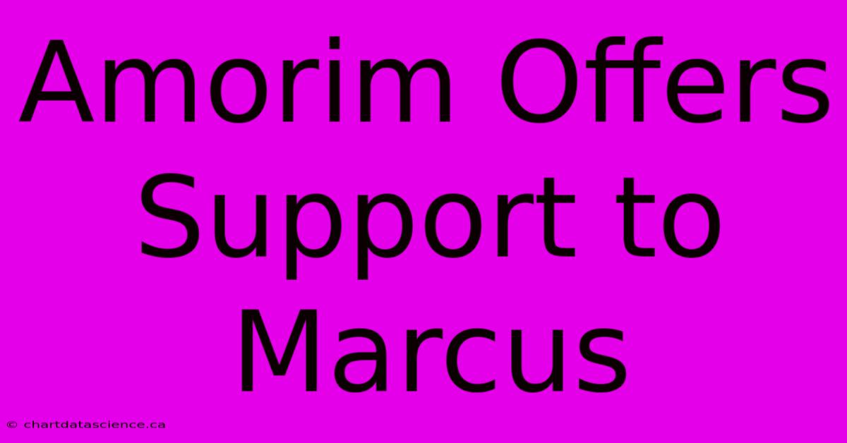 Amorim Offers Support To Marcus