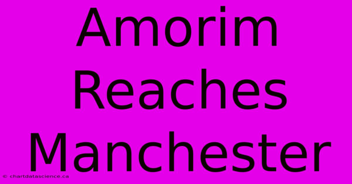 Amorim Reaches Manchester