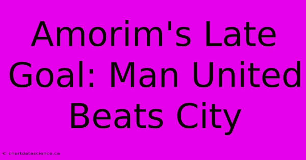 Amorim's Late Goal: Man United Beats City