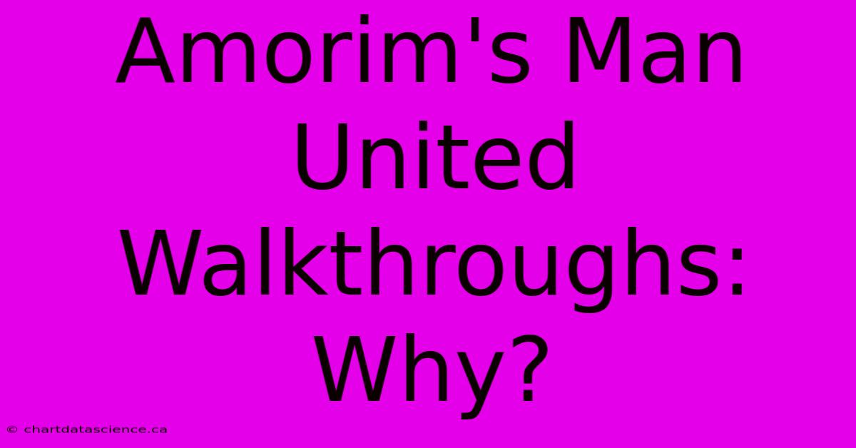 Amorim's Man United Walkthroughs: Why?