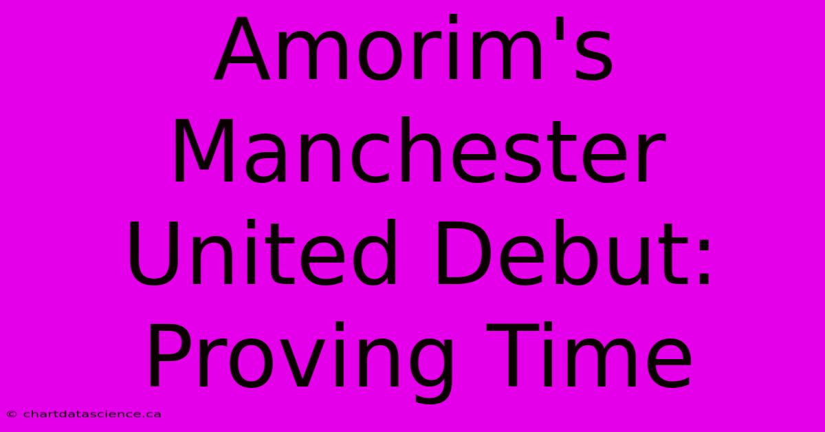 Amorim's Manchester United Debut: Proving Time