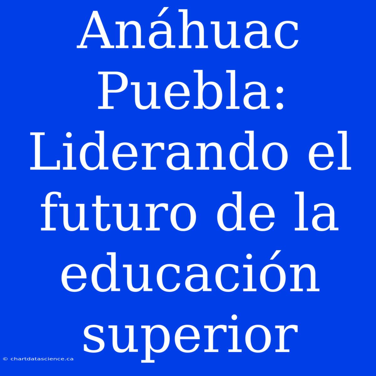 Anáhuac Puebla: Liderando El Futuro De La Educación Superior