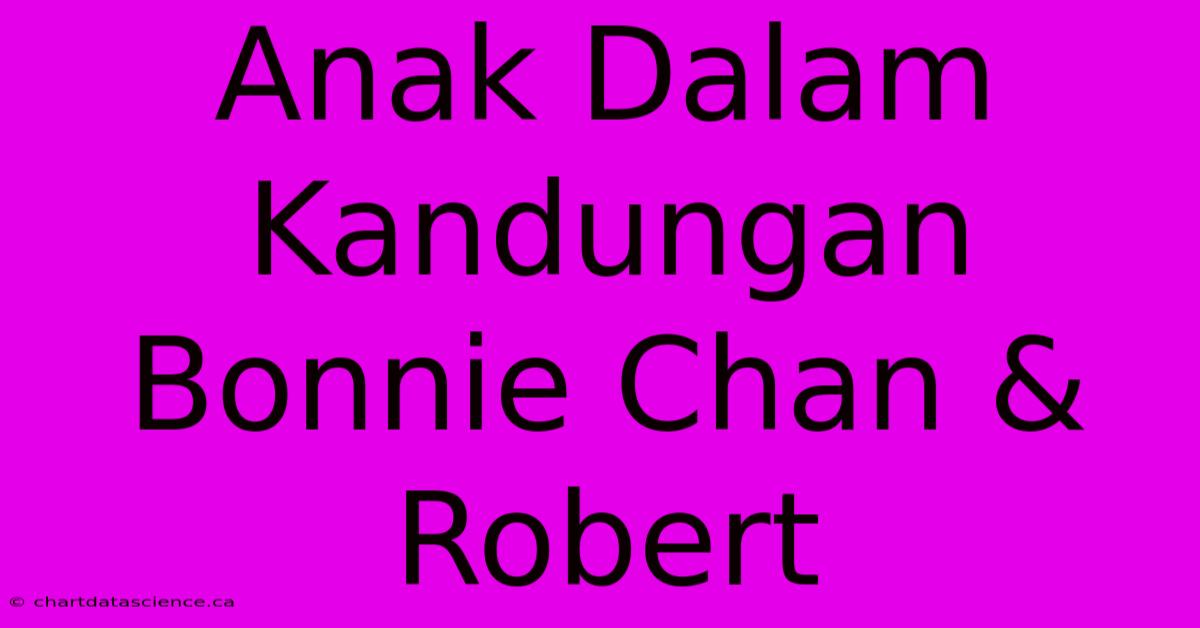 Anak Dalam Kandungan Bonnie Chan & Robert