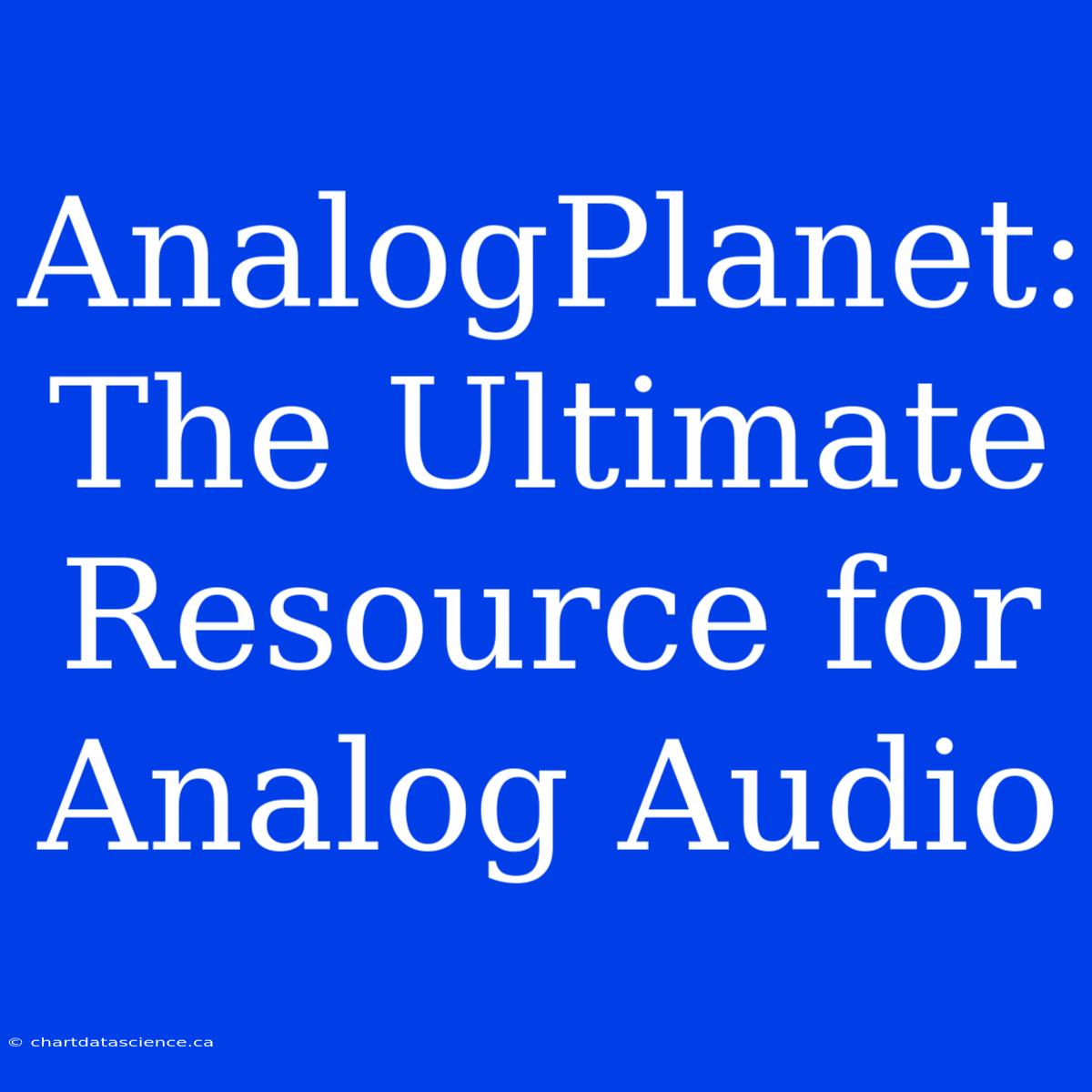 AnalogPlanet: The Ultimate Resource For Analog Audio