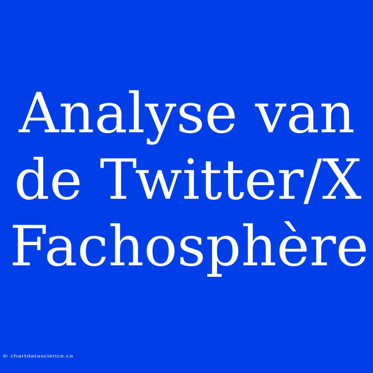 Analyse Van De Twitter/X Fachosphère