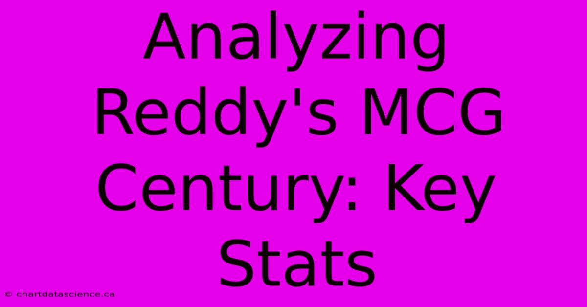 Analyzing Reddy's MCG Century: Key Stats