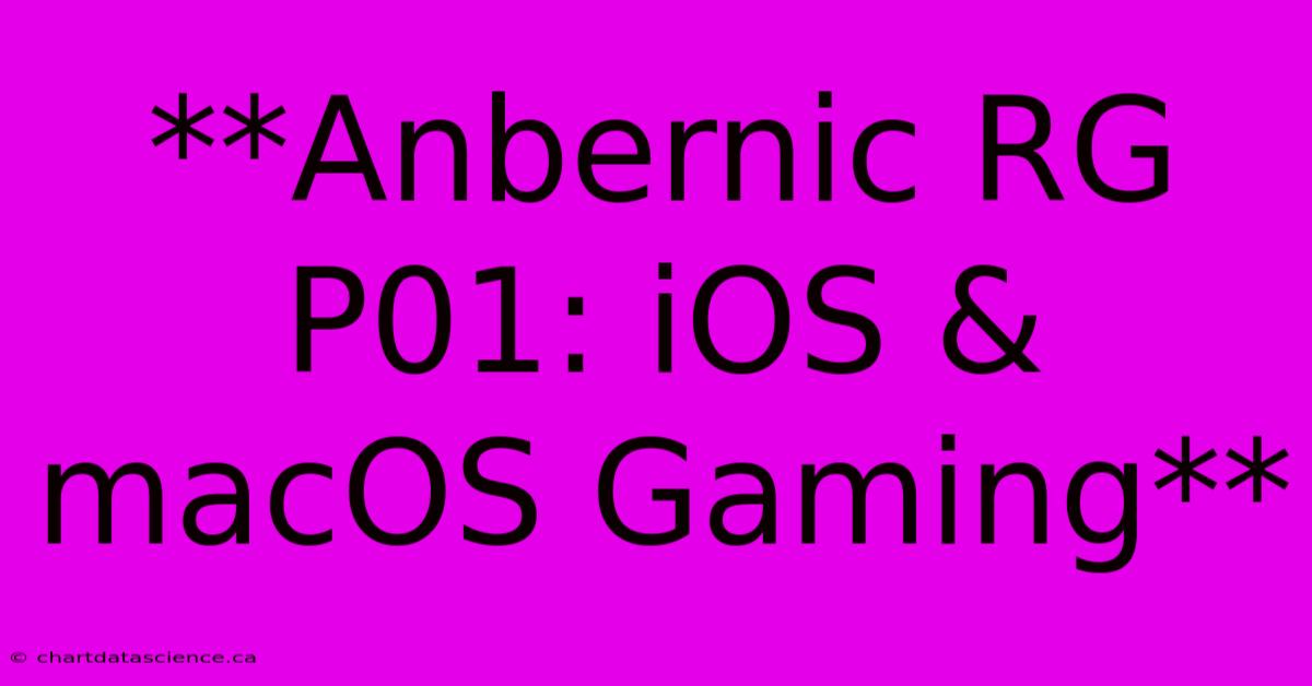 **Anbernic RG P01: IOS & MacOS Gaming**