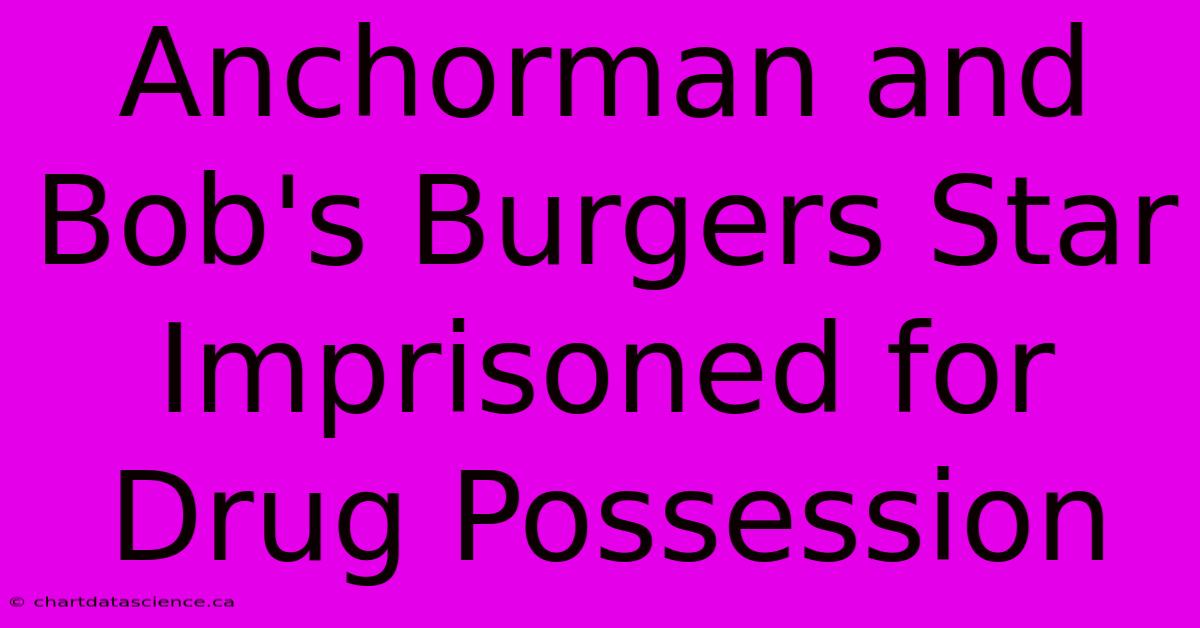 Anchorman And Bob's Burgers Star Imprisoned For Drug Possession 