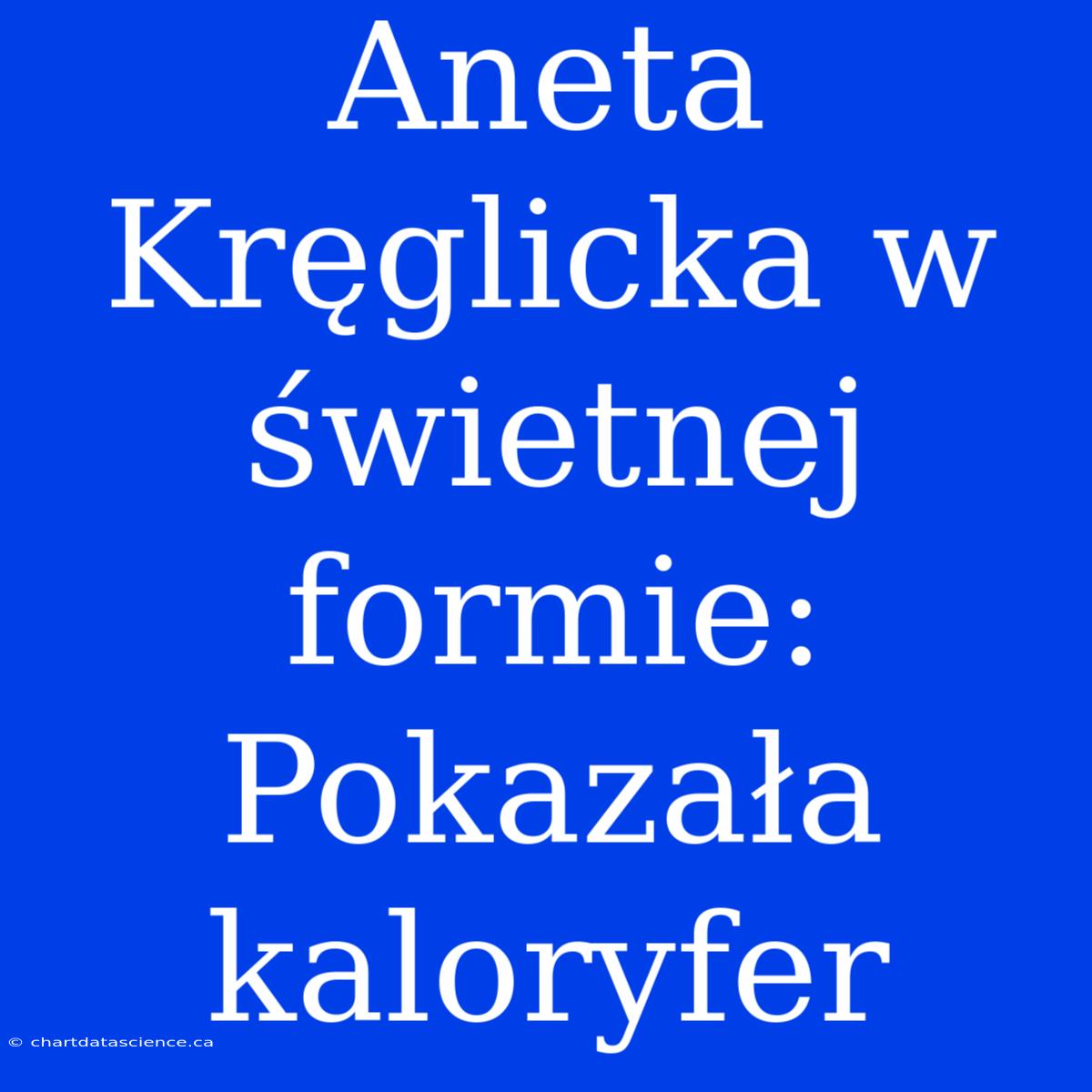 Aneta Kręglicka W Świetnej Formie: Pokazała Kaloryfer