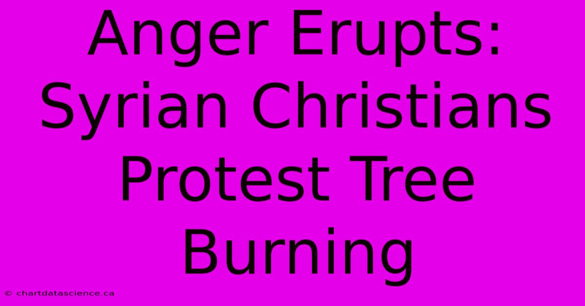 Anger Erupts: Syrian Christians Protest Tree Burning