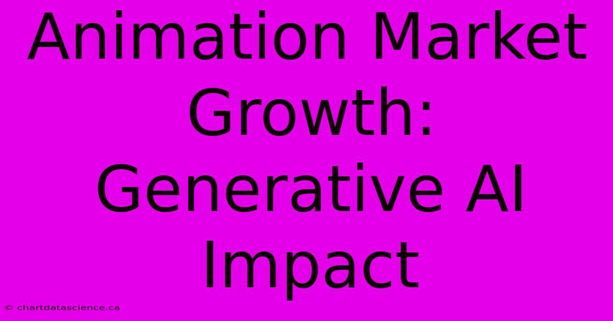 Animation Market Growth: Generative AI Impact