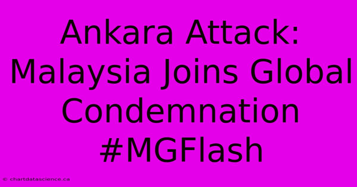 Ankara Attack: Malaysia Joins Global Condemnation #MGFlash