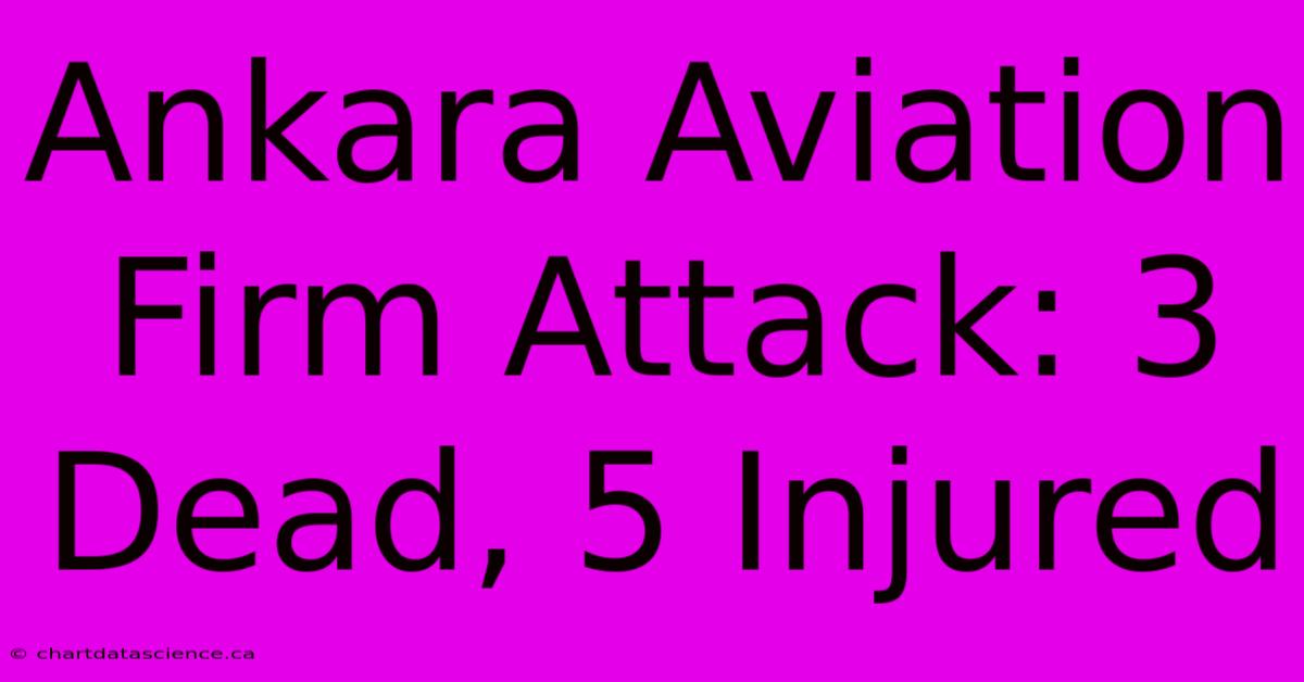 Ankara Aviation Firm Attack: 3 Dead, 5 Injured