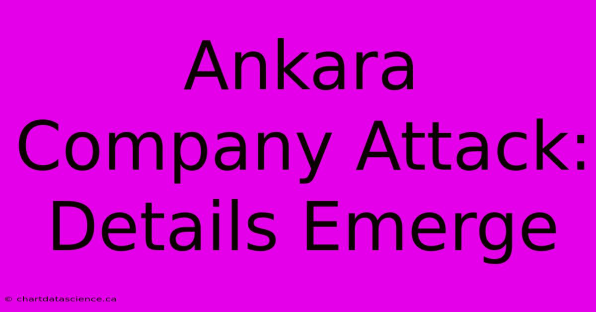 Ankara Company Attack: Details Emerge