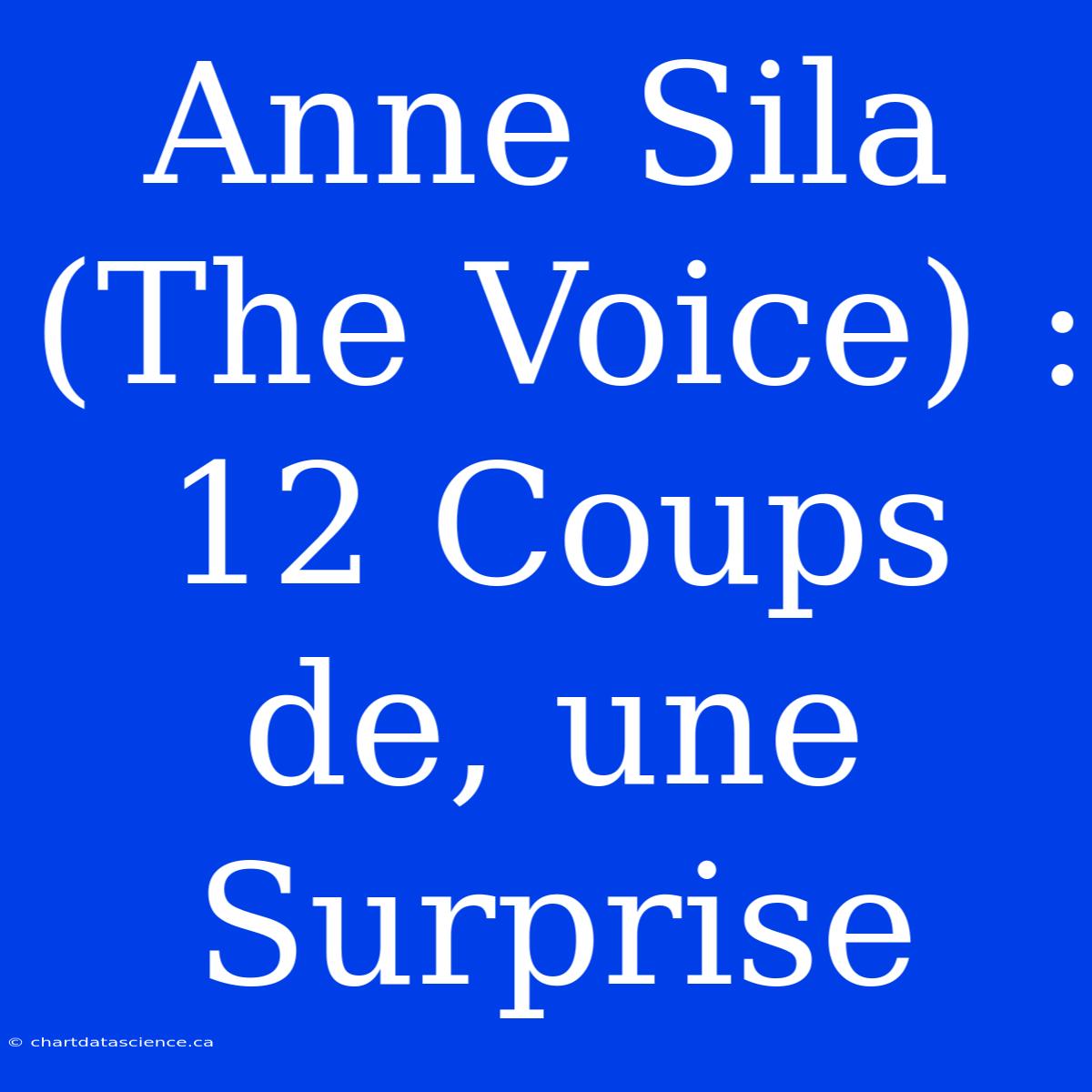 Anne Sila (The Voice) : 12 Coups De, Une Surprise