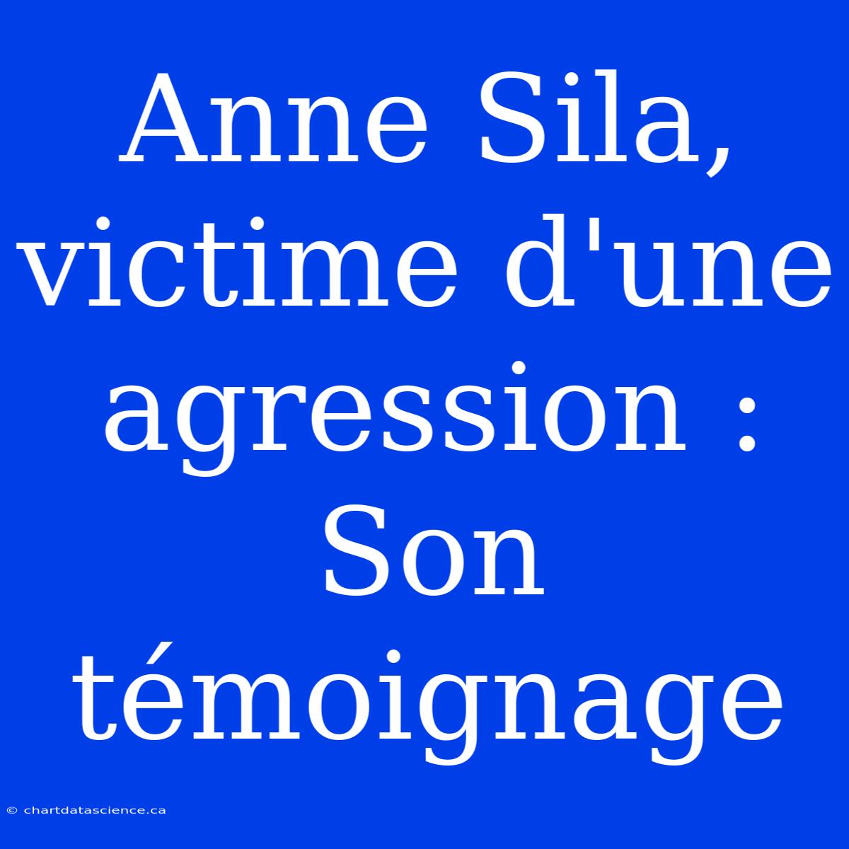 Anne Sila, Victime D'une Agression : Son Témoignage