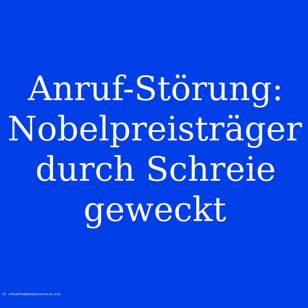 Anruf-Störung: Nobelpreisträger Durch Schreie Geweckt