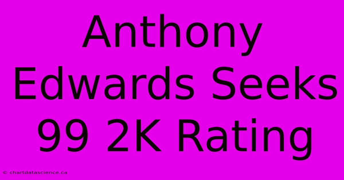 Anthony Edwards Seeks 99 2K Rating